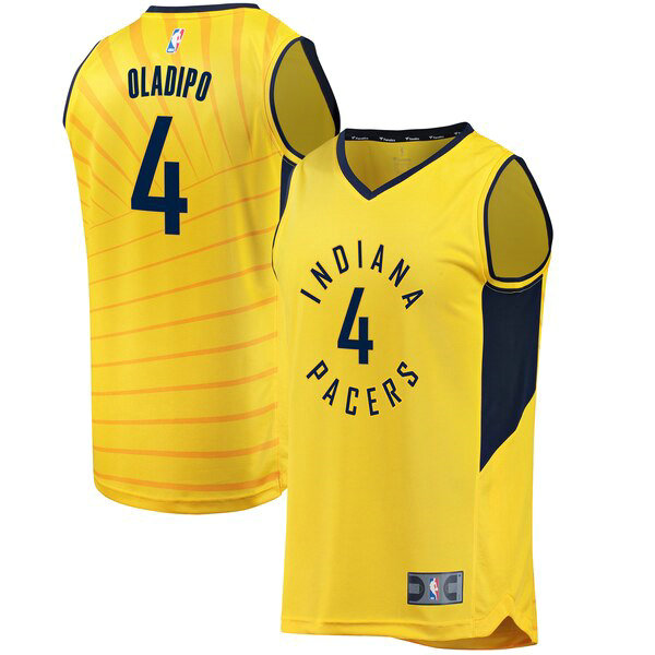 Maillot Indiana Pacers Homme Victor Oladipo 4 Statement Edition Jaune